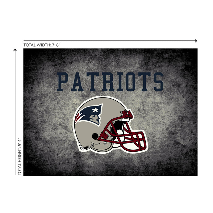 New England Patriots Distressed Rug