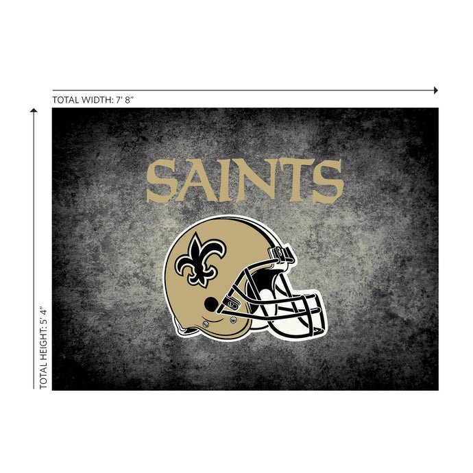 New Orleans Saints Distressed Rug
