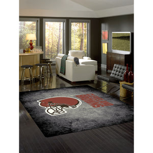 Cleveland Browns Distressed Rug