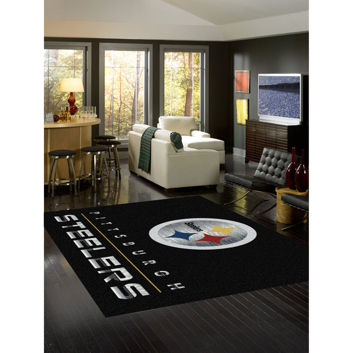 Pittsburgh Steelers Chrome Rug