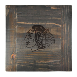 Chicago Blackhawks Reclaimed Side Table