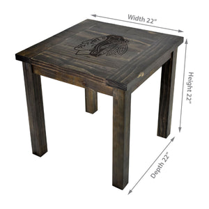 Chicago Blackhawks Reclaimed Side Table