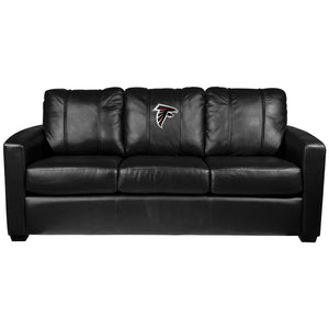 Silver Sofa with Atlanta Falcons Primary Logo