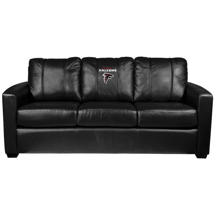 Silver Sofa with Atlanta Falcons Secondary Logo