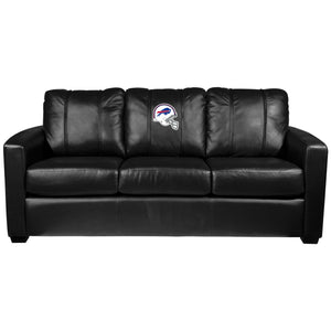 Silver Sofa with Buffalo Bills Helmet Logo