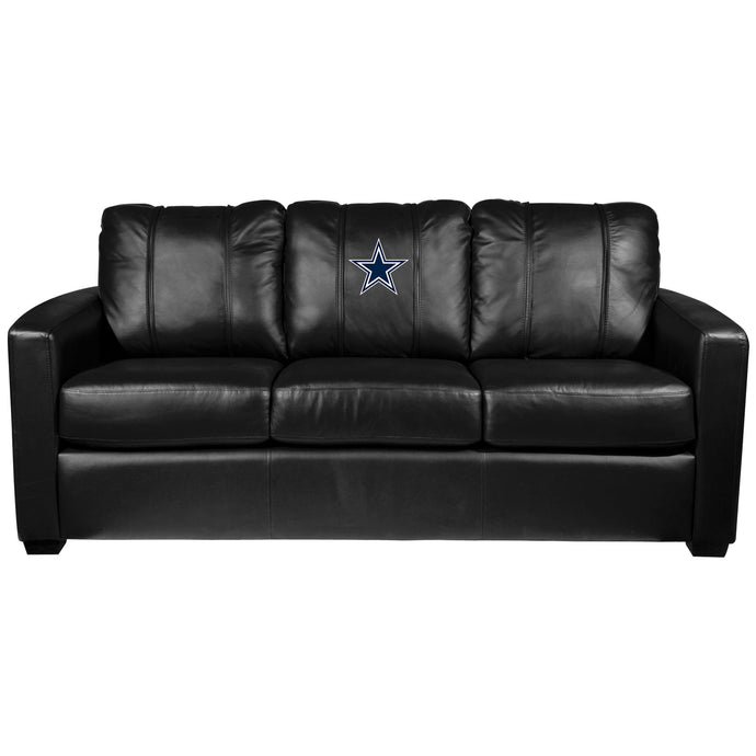 Silver Sofa with Dallas Cowboys Primary Logo