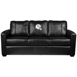 Silver Sofa with Indianapolis Colts Helmet Logo