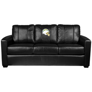 Silver Sofa with Los Angeles Chargers Helmet Logo