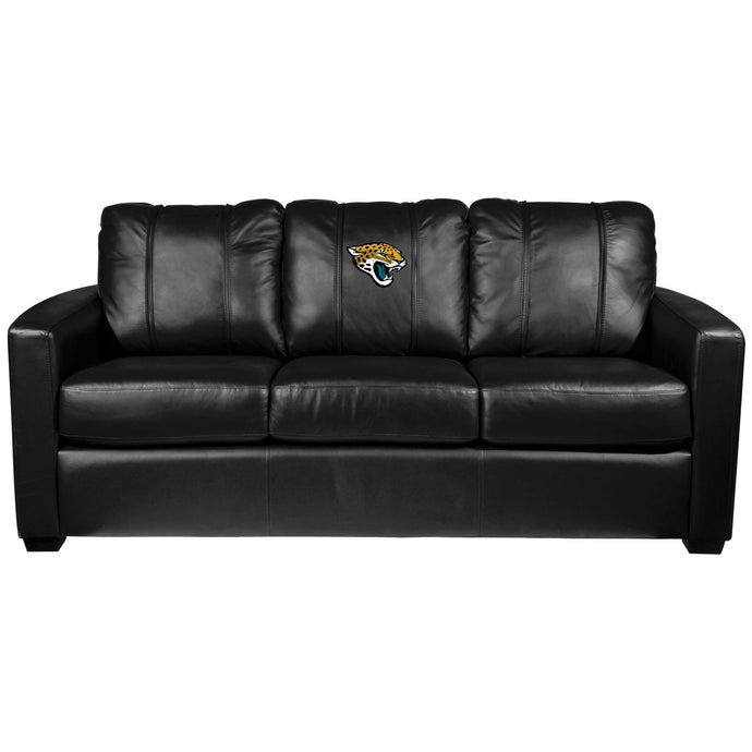 Silver Sofa with Jacksonville Jaguars Primary Logo