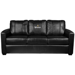 Silver Sofa with Minnesota Vikings Secondary Logo