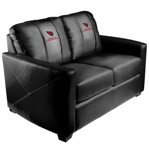 Silver Loveseat with Arizona Cardinals Secondary Logo