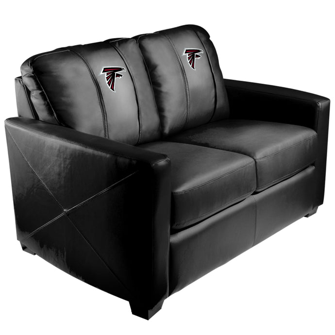 Silver Loveseat with Atlanta Falcons Primary Logo
