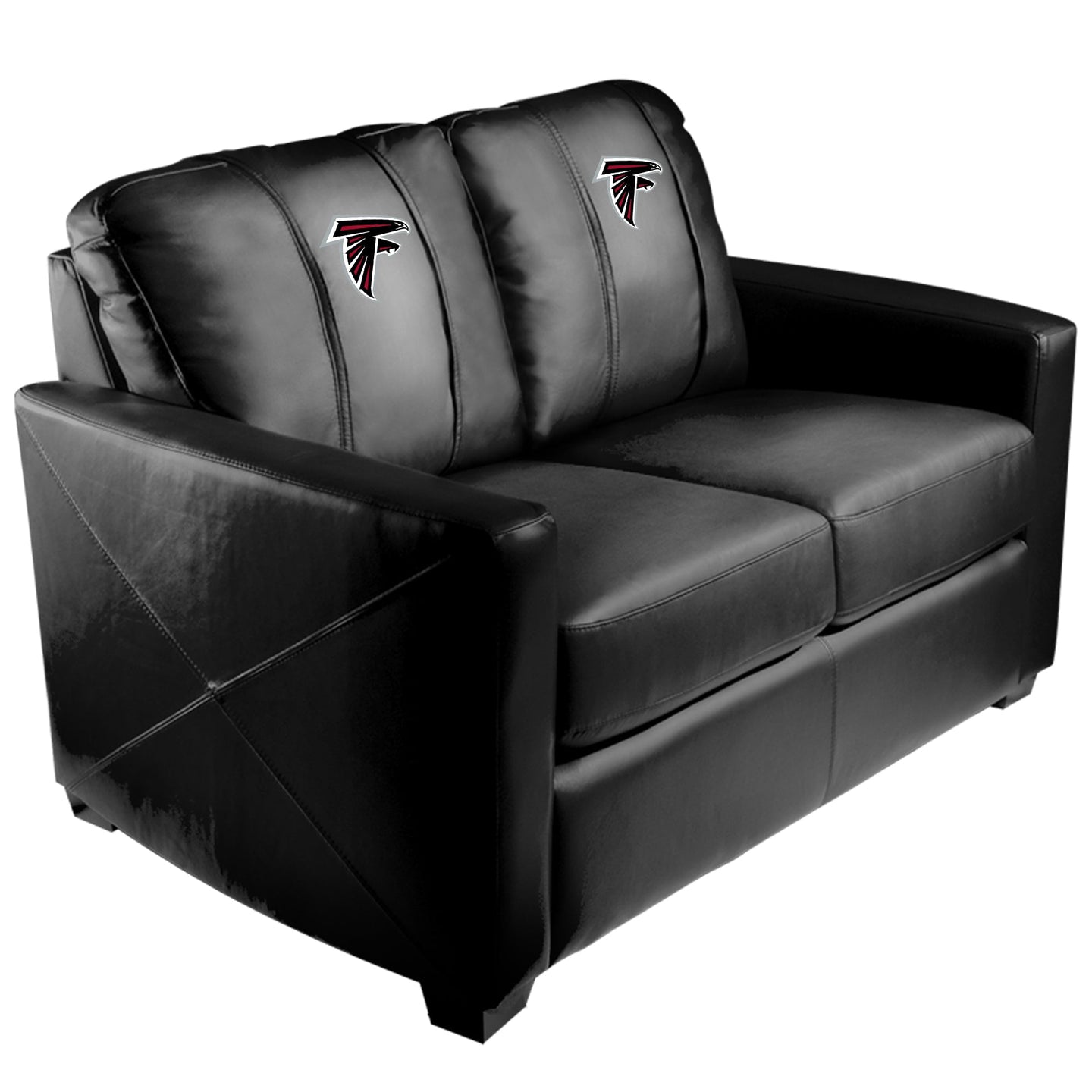 Silver Loveseat with Atlanta Falcons Primary Logo