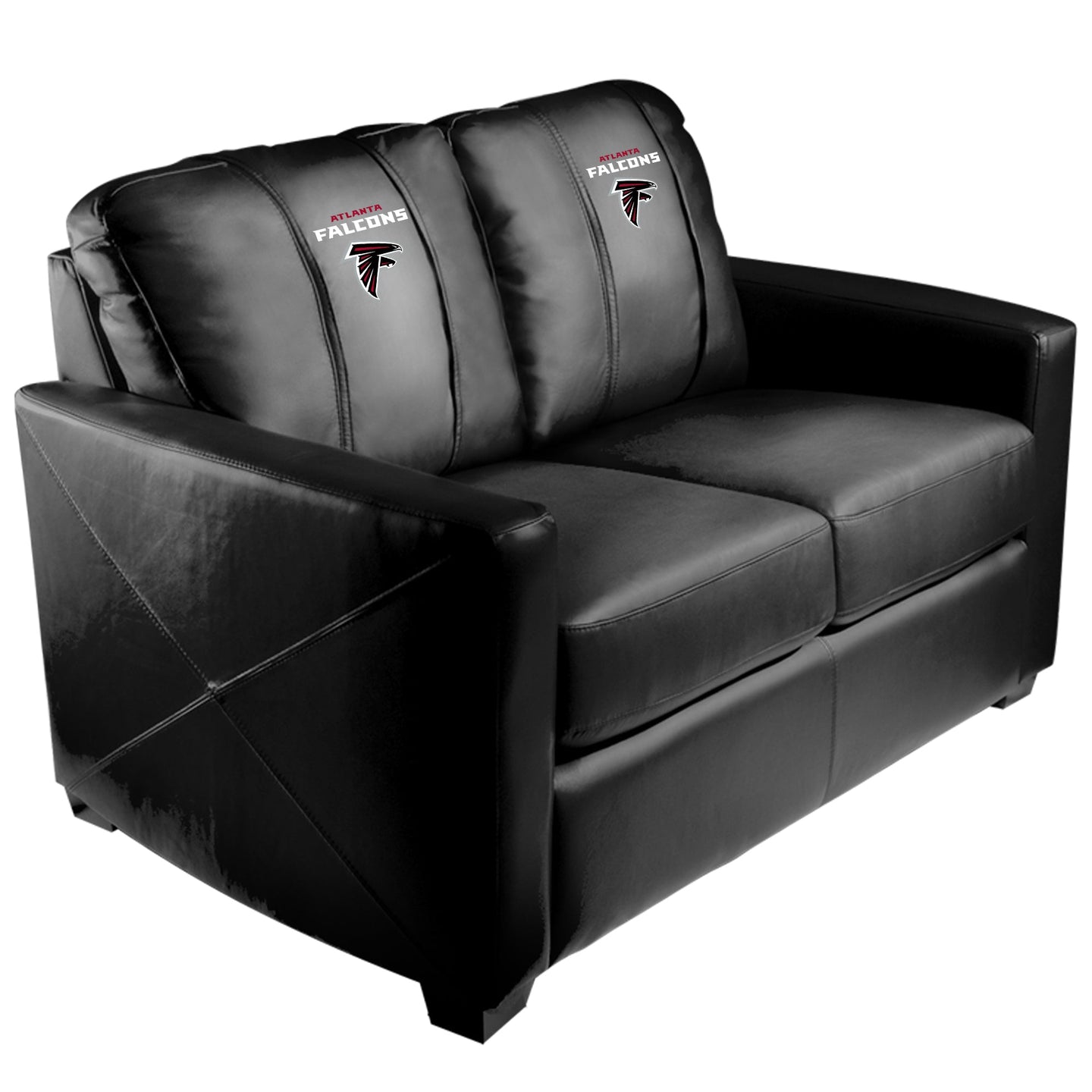 Silver Loveseat with Atlanta Falcons Secondary Logo