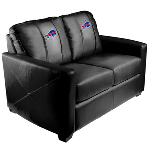 Silver Loveseat with Buffalo Bills Primary Logo