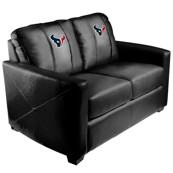 Silver Loveseat with Houston Texans Primary Logo