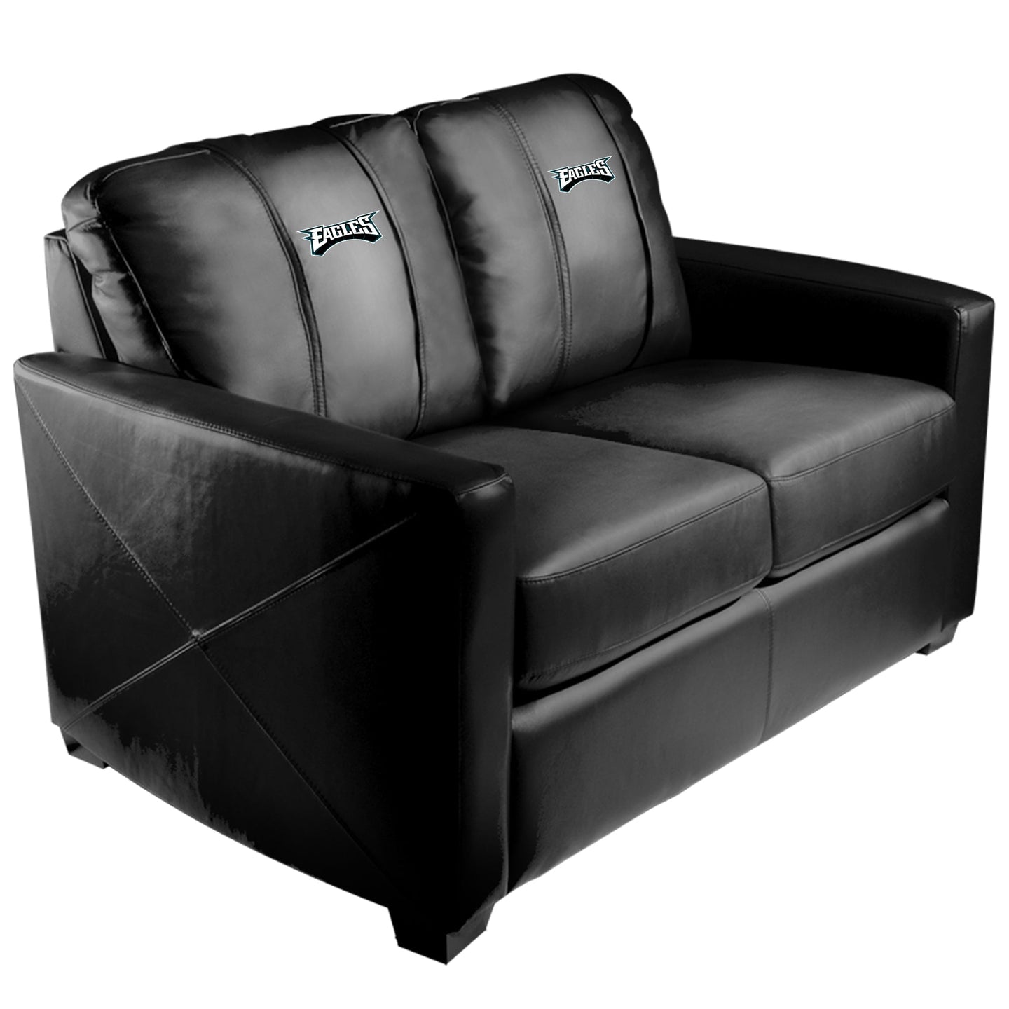 Silver Loveseat with Philadelphia Eagles Secondary Logo