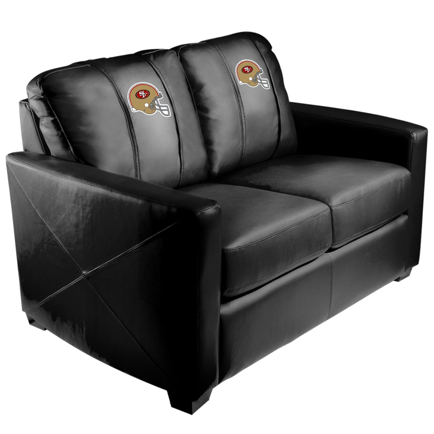 Silver Loveseat with San Francisco 49ers Helmet Logo