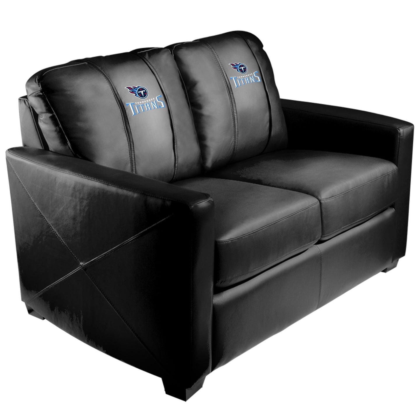 Silver Loveseat with Tennessee Titans Secondary Logo