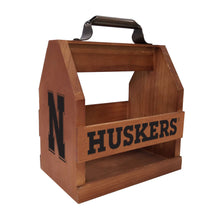 Load image into Gallery viewer, Nebraska Cornhuskers Wood BBQ Caddy