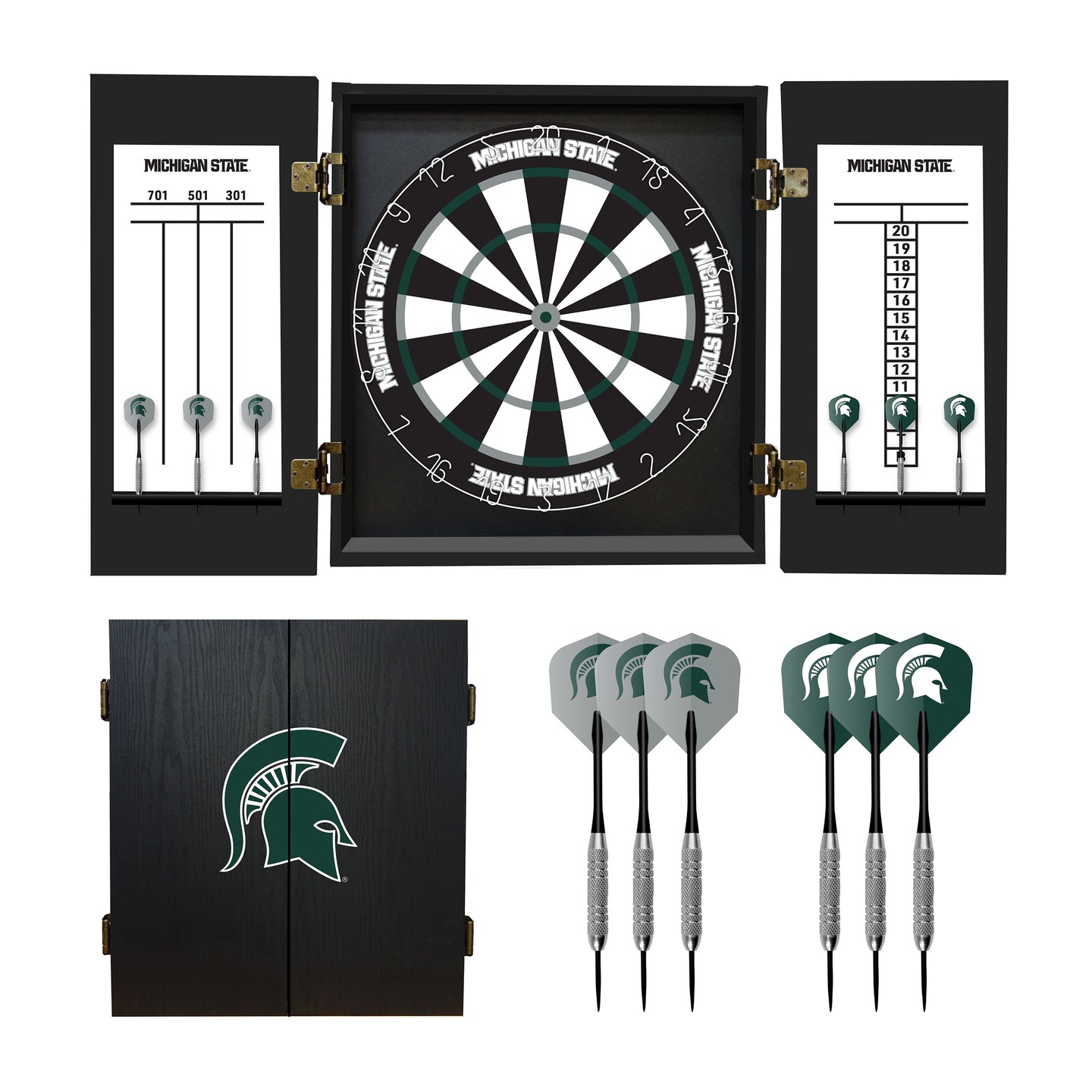 Michigan State Spartans Fan's Choice Dartboard Set