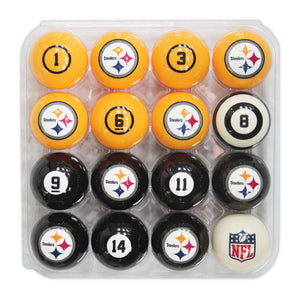 Pittsburgh Steeler Billiard Balls with Numbers