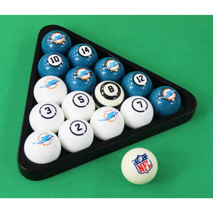 Miami Dolphins Billiard Balls with Numbers