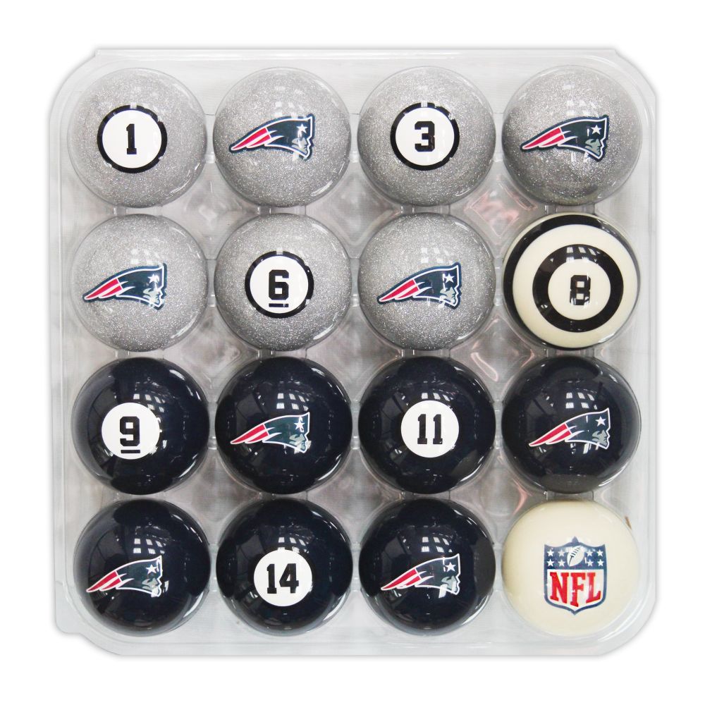 New England Patriots Billiard Balls with Numbers