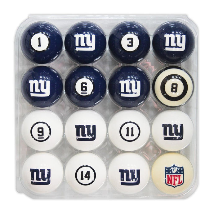 New York Giants Billiard Balls with Numbers