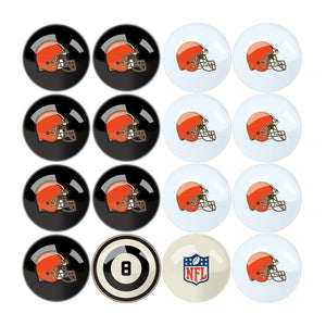 Cleveland Browns Billiard Balls with Numbers