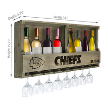 Load image into Gallery viewer, Kansas City Chiefs Reclaimed Bar Shelf