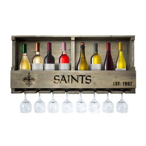 New Orleans Saints Reclaimed Bar Shelf