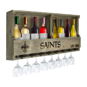 New Orleans Saints Reclaimed Bar Shelf