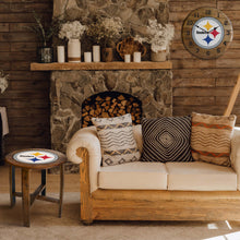 Load image into Gallery viewer, Pittsburgh Steelers Oak Barrel Table