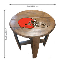 Load image into Gallery viewer, Cleveland Browns Oak Barrel Table