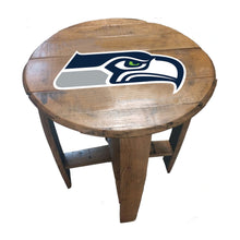 Load image into Gallery viewer, Seattle Seahawks Oak Barrel Table
