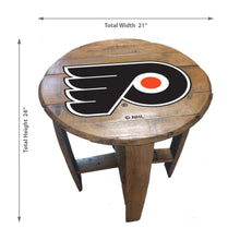 Load image into Gallery viewer, Philadelphia Flyers Oak Barrel Table