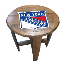 Load image into Gallery viewer, New York Rangers Oak Barrel Table