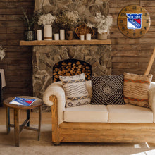 Load image into Gallery viewer, New York Rangers Oak Barrel Table