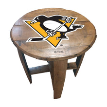 Load image into Gallery viewer, Pittsburgh Penguins Oak Barrel Table