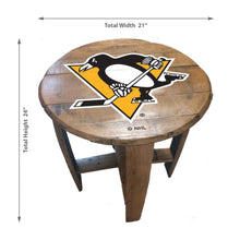 Load image into Gallery viewer, Pittsburgh Penguins Oak Barrel Table