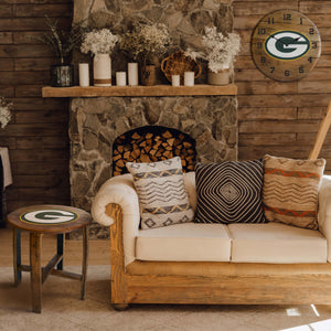 Green Bay Packers Oak Barrel Clock