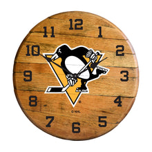 Load image into Gallery viewer, Pittsburgh Penguins Barrel Clock