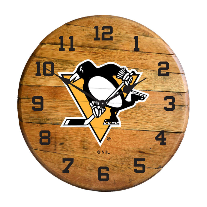 Pittsburgh Penguins Barrel Clock
