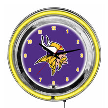 Load image into Gallery viewer, Minnesota Vikings 14&quot; Neon Clock