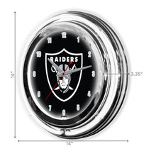 Load image into Gallery viewer, Las Vegas Raiders 14&quot; Neon Clock