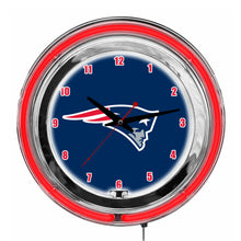 Load image into Gallery viewer, New England Patriots 14&quot; Neon Clock