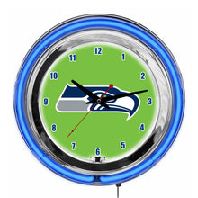 Load image into Gallery viewer, Seattle Seahawks 14&quot; Neon Clock