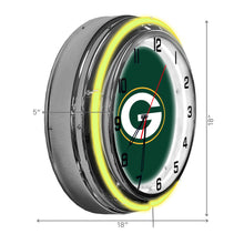 Load image into Gallery viewer, Green Bay Packers 18&quot; Neon Clock