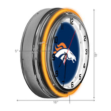 Load image into Gallery viewer, Denver Broncos 18&quot; Neon Clock